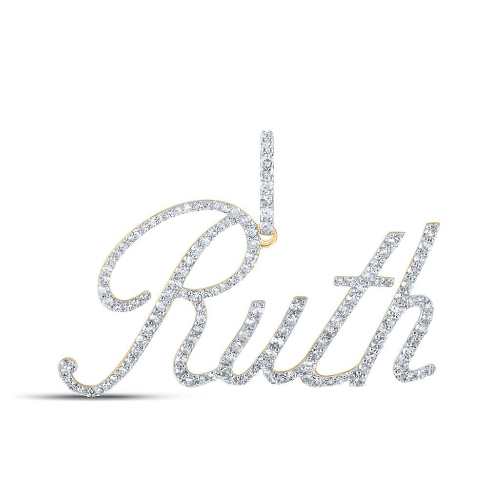10kt Yellow Gold Diamond Monogram Pendant | Personalized Initial Necklace | Splendid Jewellery - Splendid Jewellery