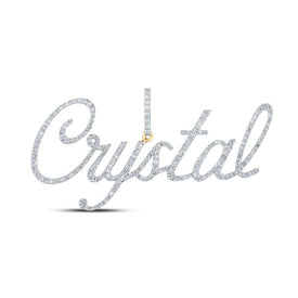 10kt Yellow Gold Diamond Monogram Pendant | Personalized Round Diamond Initial Necklace 1 Cttw | Splendid Jewellery - Splendid Jewellery