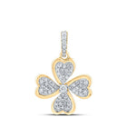 10kt Yellow Gold Diamond Pinwheel Heart Pendant - A Captivating Symbol of Love and Elegance - Splendid Jewellery