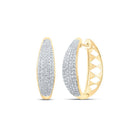 10kt Yellow Gold Diamond Radiance Hoop Earrings - Splendid Jewellery