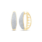 10kt Yellow Gold Diamond Radiance Hoop Earrings - Splendid Jewellery