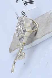 10kt Yellow Gold Diamond Rose Flower Pendant - A Timeless Symbol of Love and Elegance - Splendid Jewellery