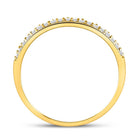 10kt Yellow Gold Diamond Scalloped Stackable Band Ring 1/6 Cttw - Splendid Jewellery - Splendid Jewellery