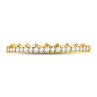 10kt Yellow Gold Diamond Scalloped Stackable Band Ring 1/6 Cttw - Splendid Jewellery product Side View 2 from Splendid Jewellery