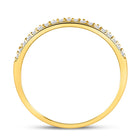 10kt Yellow Gold Diamond Scalloped Stackable Band Ring 1/6 Cttw - Splendid Jewellery product Side View from Splendid Jewellery