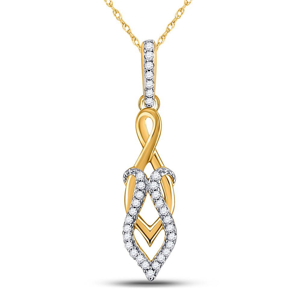 10kt Yellow Gold Diamond Spade Fashion Pendant: A Mesmerizing Elegance - Splendid Jewellery