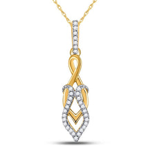 Load image into Gallery viewer, 10kt Yellow Gold Diamond Spade Fashion Pendant: A Mesmerizing Elegance - Splendid Jewellery