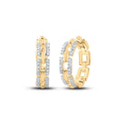 10kt Yellow Gold Diamond Sparkle Hoop Earrings - Splendid Jewellery