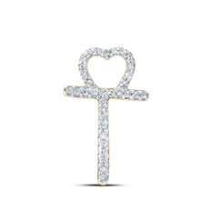 Load image into Gallery viewer, 10kt Yellow Gold Diamond T Heart Letter Pendant - A Symbol of Love and Elegance - Splendid Jewellery