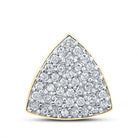 10kt Yellow Gold Diamond Triangle Cluster Pendant - A Captivating Masterpiece - Splendid Jewellery