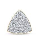 10kt Yellow Gold Diamond Triangle Cluster Pendant - A Captivating Masterpiece - Splendid Jewellery