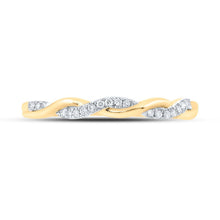 Load image into Gallery viewer, 10kt Yellow Gold Diamond Twist Stackable Band Ring - Splendid Jewellery