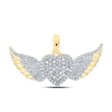 Load image into Gallery viewer, 10kt Yellow Gold Diamond Wing Heart Pendant: A Mesmerizing Symbol of Love and Freedom - Splendid Jewellery