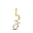 10kt Yellow Gold Diamond Z Cursive Initial Pendant - A Dazzling Statement of Elegance - Splendid Jewellery