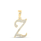 10kt Yellow Gold Diamond Z Initial Pendant - A Luxurious Symbol of Personalized Elegance - Splendid Jewellery