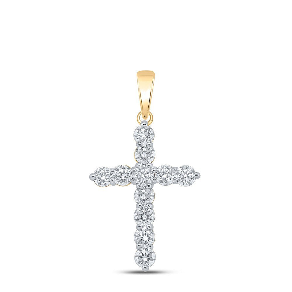 10kt Yellow Gold Divine Brilliance Diamond Cross Pendant - Splendid Jewellery