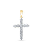 10kt Yellow Gold Divine Brilliance Diamond Cross Pendant - Splendid Jewellery