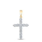 10kt Yellow Gold Divine Brilliance Diamond Cross Pendant - Splendid Jewellery