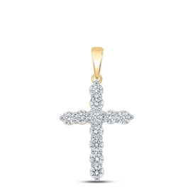 10kt Yellow Gold Divine Brilliance Diamond Cross Pendant - Splendid Jewellery