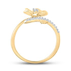 10kt Yellow Gold Floral Diamond Band Ring: A Dazzling Delight for Every Occasion - Splendid Jewellery
