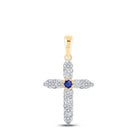 10kt Yellow Gold Gemstone Cross Pendant: A Mesmerizing Symbol of Faith and Elegance - Splendid Jewellery