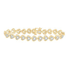 10kt Yellow Gold Heart Diamond Bracelet - 1/2 Cttw | Splendid Jewellery - Splendid Jewellery