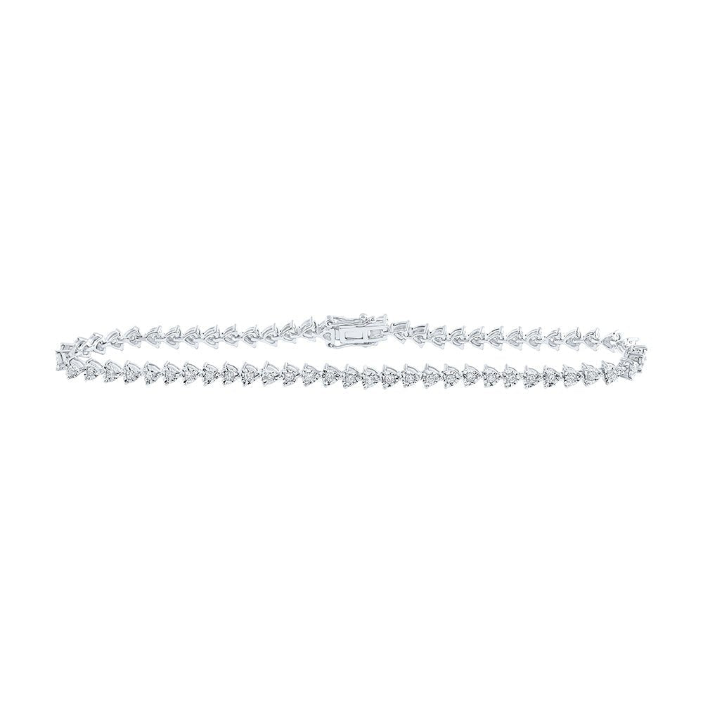 10kt Yellow Gold Heart Diamond Bracelet - 7/8 Cttw | Splendid Jewellery - Splendid Jewellery