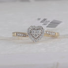 10kt Yellow Gold Heart - Shaped Diamond Ring: A Mesmerizing Symbol of Love and Elegance - Splendid Jewellery