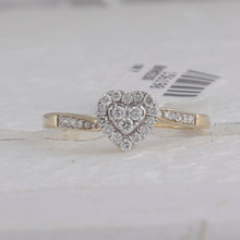 Load image into Gallery viewer, 10kt Yellow Gold Heart - Shaped Diamond Ring: A Mesmerizing Symbol of Love and Elegance - Splendid Jewellery