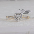 10kt Yellow Gold Heart - Shaped Diamond Ring: A Mesmerizing Symbol of Love and Elegance - Splendid Jewellery