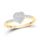 10kt Yellow Gold Heart - Shaped Diamond Ring: A Mesmerizing Symbol of Love and Elegance - Splendid Jewellery