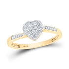 10kt Yellow Gold Heart - Shaped Diamond Ring: A Mesmerizing Symbol of Love and Elegance - Splendid Jewellery