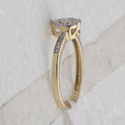 10kt Yellow Gold Heart - Shaped Diamond Ring: A Mesmerizing Symbol of Love and Elegance - Splendid Jewellery