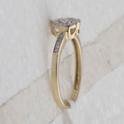 10kt Yellow Gold Heart - Shaped Diamond Ring: A Mesmerizing Symbol of Love and Elegance - Splendid Jewellery