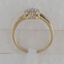 Load image into Gallery viewer, 10kt Yellow Gold Heart-Shaped Diamond Ring: A Mesmerizing Symbol of Love and Elegance product Side View from Splendid Jewellery