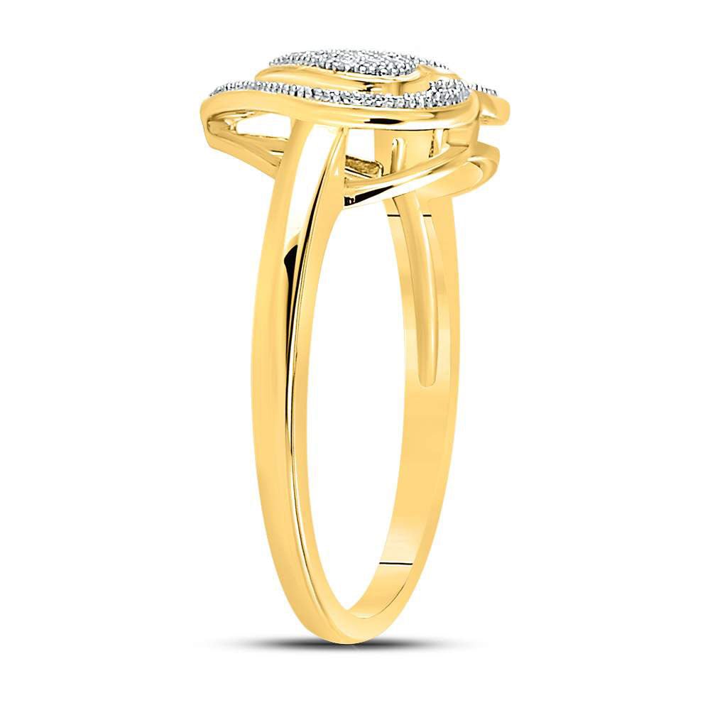 10kt Yellow Gold Heart - Shaped Diamond Ring: A Radiant Symbol of Love and Elegance - Splendid Jewellery