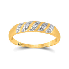 Load image into Gallery viewer, 10kt Yellow Gold His and Hers Round Diamond Cluster Wedding Set - A Timeless Celebration of Love Side 2 view from the 10Kt Yellow Gold His Hers Round Diamond Cluster Matching Wedding Set 1 12 Cttwpin42203 collection by Splendid Jewellery