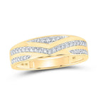 10kt Yellow Gold His Hers Round Diamond Cluster Matching Wedding Set 1 - 1/5 Cttw | Eternal Love Collection - Splendid Jewellery