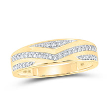 Load image into Gallery viewer, 10kt Yellow Gold His Hers Round Diamond Cluster Matching Wedding Set 1 - 1/5 Cttw | Eternal Love Collection - Splendid Jewellery