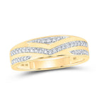 10kt Yellow Gold His Hers Round Diamond Cluster Matching Wedding Set 1 - 1/5 Cttw | Eternal Love Collection - Splendid Jewellery