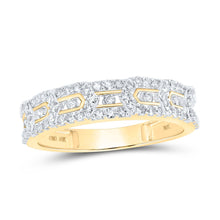 Load image into Gallery viewer, 10kt Yellow Gold His Hers Round Diamond Cluster Matching Wedding Set 1-3/8 Cttw | Eternal Love Collection Side view from the 10Kt Yellow Gold His Hers Round Diamond Cluster Matching Wedding Set 1 3 8 Cttwpin213753 collection by Splendid Jewellery