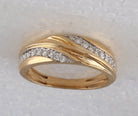 10kt Yellow Gold His Hers Round Diamond Cluster Matching Wedding Set 1 Cttw | Eternal Love Collection - Splendid Jewellery