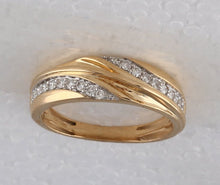 Load image into Gallery viewer, 10kt Yellow Gold His Hers Round Diamond Cluster Matching Wedding Set 1 Cttw | Eternal Love Collection Side 2 view from the 10Kt Yellow Gold His Hers Round Diamond Cluster Matching Wedding Set 1 Cttwpin285290 collection by Splendid Jewellery