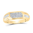 10kt Yellow Gold His Hers Round Diamond Cluster Wedding Set - Eternal Love Side view from the 10Kt Yellow Gold His Hers Round Diamond Cluster Matching Wedding Set 1 Cttwpin214729 collection by Splendid Jewellery