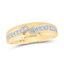 Load image into Gallery viewer, 10kt Yellow Gold His Hers Round Diamond Square Matching Wedding Set 1 Cttw | Splendid Jewellery - "The Mesmerizing Brilliance Wedding Set" - Splendid Jewellery