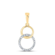 Load image into Gallery viewer, 10kt Yellow Gold Interlocking Circle Diamond Pendant - A Symbol of Eternal Love and Elegance - Splendid Jewellery