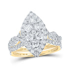 10kt Yellow Gold Marquise Diamond Bridal Wedding Ring Band Set - Splendid Jewellery