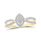 10kt Yellow Gold Marquise Diamond Cluster Ring - A Captivating Display of Elegance and Brilliance - Splendid Jewellery