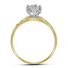 10kt Yellow Gold Marquise Diamond Cluster Ring | Splendid Jewellery - Splendid Jewellery