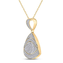 Load image into Gallery viewer, 10kt Yellow Gold Men's All - Seeing Eye Triangle Diamond Charm Pendant - 3/4 Cttw - Splendid Jewellery